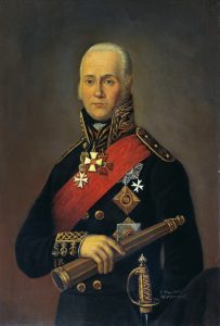 Портрет адмирала Федора Ушакова работы Петра Бажанова. 1912